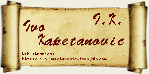 Ivo Kapetanović vizit kartica